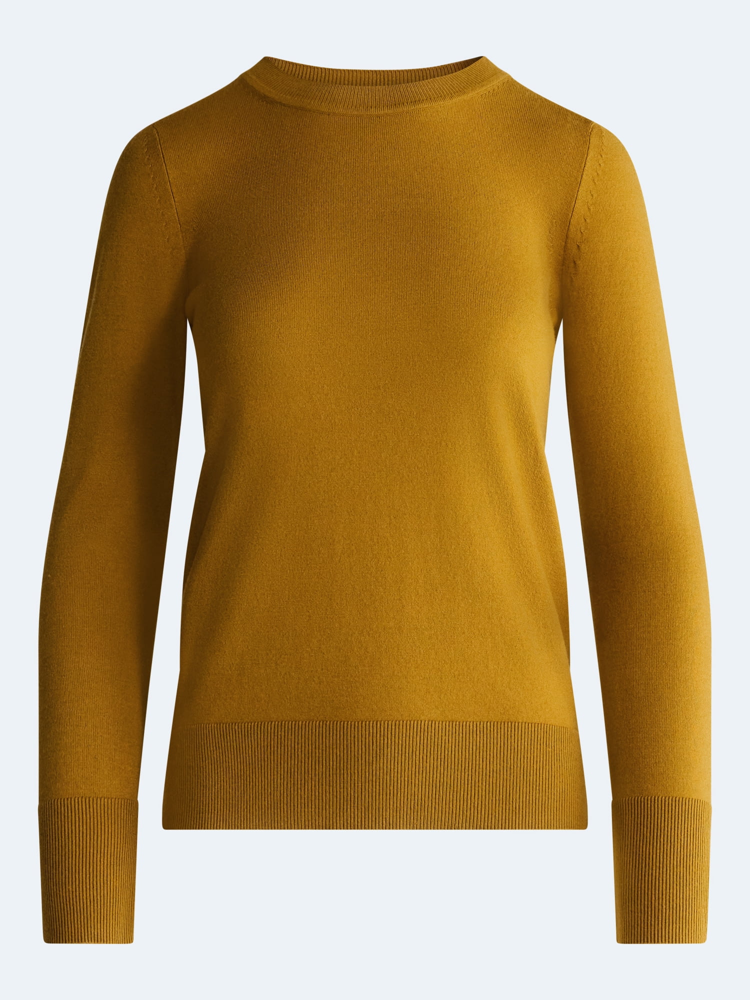 Free Assembly Women's and Women's Plus Cozy Yarn Crewneck Sweater, Midweight, Sizes XS-4X