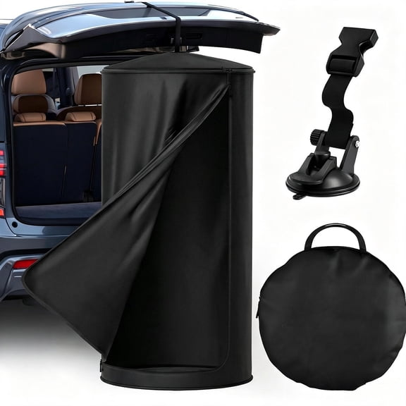 Miwamany Portable Car Changing Tent, Trunk Mounted Shower Privacy Shelter, Foldable Camping Dressing Room for Road Trip Beach, Quick Setup Outdoor Changing Room