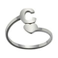 thumbnail image 2 of Xihbxyly Anillos de Moda, Anillos Abiertos Ajustables de Acero Inoxidable, Elegante Diseño de 26 Letras Inglesas, Accesorio de Joyería Llamativo, Ideal para Bodas, Fiestas, Compromisos y Banquetes, R, 2 of 2