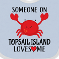 thumbnail image 4 of Inktastic Someone on Topsail Island Loves Me Boys or Girls Baby Bib, 4 of 4