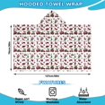 thumbnail image 2 of White Christmas Animal and Car Pattern Hooded Bath Towel，50"x30" for Ages 3 To 12 Kids, Quick Dry Lightweight Soft Microfiber Hood Beach Towel Cover Up for Kids, 2 of 7