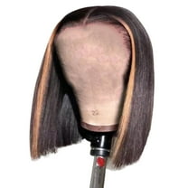 UTOURS tl27 with Hair Highlight 9A Short 13×4 Wig Human Brazilian Bob Straight wig