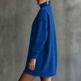 thumbnail image 5 of Edvintorg Long Sweaters for Women Turtleneck Long Sleeve Ribbed Knitted Tops with Side Buttons Business Casual Fall Sweater Plus Size, 5 of 8