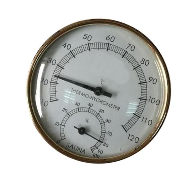 Metal Case Sauna Hygrothermograph Thermometer & Hygrometer Wall Hanging 