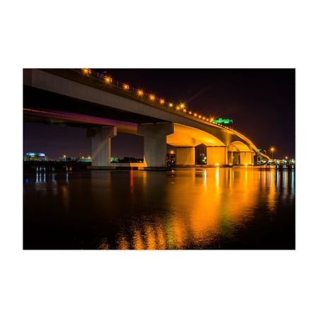 The Acosta Bridge, St. John's River - Jacksonville Florida Photography Unframed Wall Art Print 5 x 7 inches