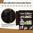 thumbnail image 6 of VEIKOUS Medicine Cabinet Wall Mounted Storage with Double Mirror Door and Adjustable Shelves for Bathroom, Brown, 6 of 13