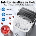 thumbnail image 2 of Fabricador de Hielo de Encimera, Máquina de Hielo Portátil con Autolimpieza, 26.5lbs/24Hrs, 9 Cubitos de Hielo en 6 Minutos, Cesta y Cuchara para Hielo, Ideal para Casa, Cocina, Bar, Camping, 2 of 5