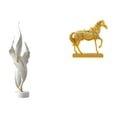thumbnail image 1 of Escultura De Caballo Con Plumas, Arte Moderno De Resina, Colección De Figuras Decorativas Para Chimenea, Oficina, Armario, Hogar, Decoración Con Grabado De Animales., 1 of 8