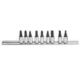 thumbnail image 1 of Uxcell 9pcs Hex Bit Socket Set 1/4" Square Drive PZ1-PZ3,PH1-PH3,FD4-FD7 Pozi Phillips Slotted Extension Impact Bit Power Nut Driver Set S2 & CR-V Steel Socket Ratchet Wrench Bits, Silver Black, 1 of 7