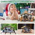 thumbnail image 1 of Ensemble de Crèche de Noël Ornement de Scène Boîte de Nativité Cadeau de Vacances Artisanat en Résine, 1 of 7