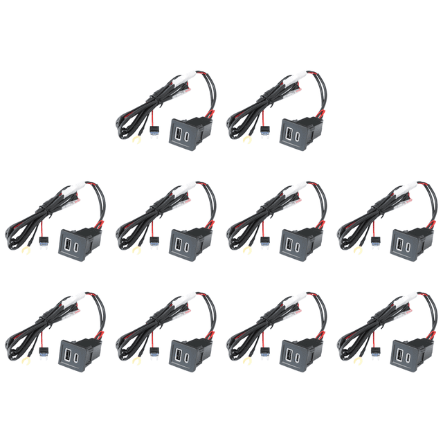 Enchufe carga rápida USB dual tipo C PD+QC3.0 para Multivan T5 2003-2015