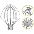 thumbnail image 3 of KitchenAid Stand Mixer Accessory, Stainless Steel Wire Whip for Egg Heavy Cream Beating, Cakes Mayonnaise Whisk for Quick Air Incorporation (6"), 3 of 5