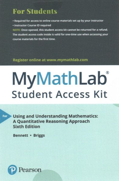 Mylab Math -- With Pearson Etext -- Standalone Access Card -- For Using ...