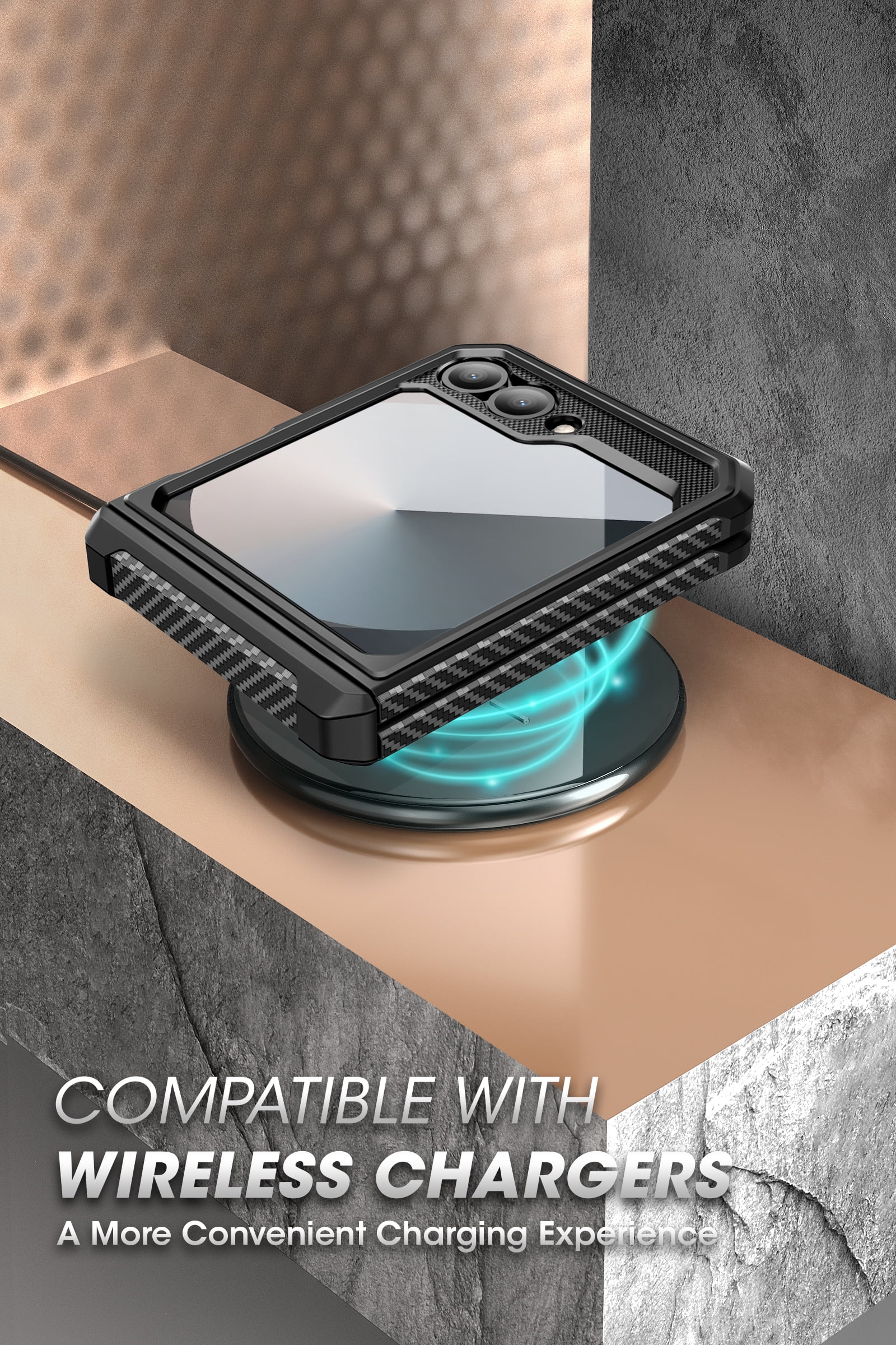 SUPCASE for Samsung Galaxy Z Flip 6 Case with Stand & Belt-Clip (Unicorn Beetle Pro), [Hinge Protection] [Front Screen Protector] Full Body Rugged Protective Phone Case for Galaxy Z Flip 6/5, Black