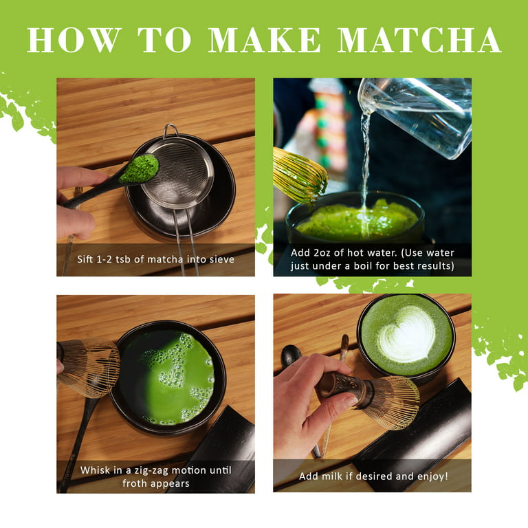 Matcha Whisk Starter Set - Chawan Matcha Bowl, Tea Whisk, Chashaku, Sp