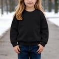 thumbnail image 6 of SELONE Kids Crewneck Sweatshirt Plain Long Sleeve Shirts Fleece Liner Ribbed Cuffs Pullover Comfywear Clothes 1-13Y, 6 of 9
