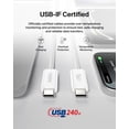 thumbnail image 4 of Cable USB C a USB C, 2 m, Belkin BoostCharge, 240 W, blanco, 4 of 9