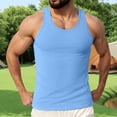 thumbnail image 2 of Gibobby Men Tank Tops 1 Pack Men's Muscle Shirts Sleeveless Quick Drying Gym Workout Tank Top(XXXXXL,Light Blue), 2 of 7