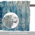 thumbnail image 6 of Summer Retro Valance Curtain White Marine Life Conch Shells Blue Gradient Linen Window Valances Rod Pocket Short Curtains Window Treatments for Kitchen Bedroom Bathroom Laundry 54" x 18", 6 of 9