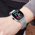thumbnail image 4 of Electronic Watch Waterproof Power-saving LED Display Multifunctional Low Consumption Precise Time Lightweight Square Dial Sports Watch for Kids, 4 of 7