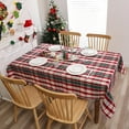 thumbnail image 2 of Square Tablecloth 52x52 Inches, Holiday Table Cloth for Rectangle Tables - Jacquard Christmas Decorations for Home - Water Resistant Buffalo Plaid Christmas Decor for Party,Kitchen, 2 of 5