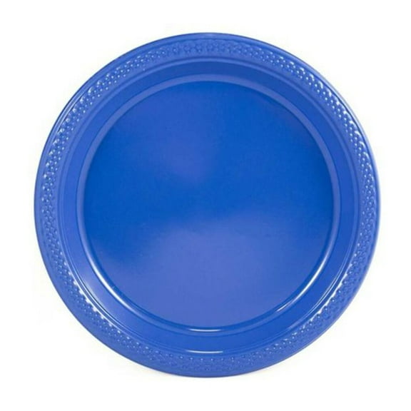 Disposable 7" Blue Salad Plastic Plates:6CT
