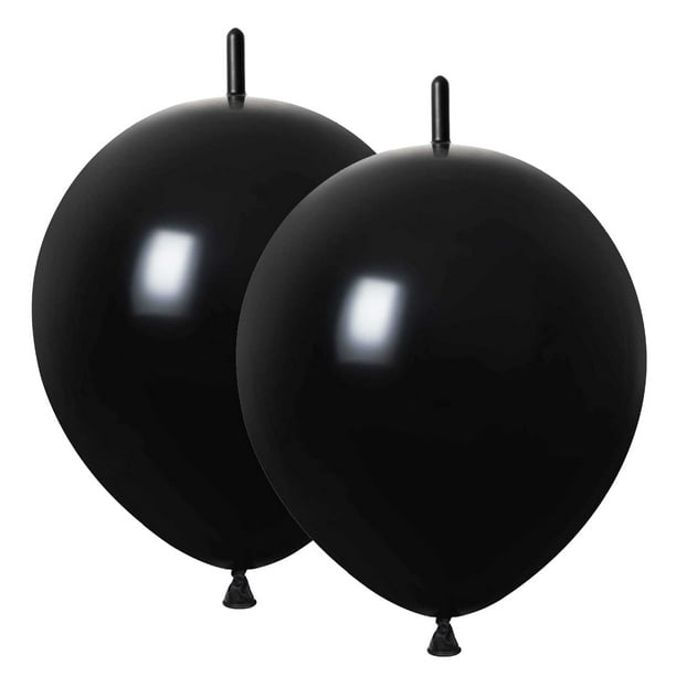 Globos de látex ADIDO EVA negros, 30 cm, 80 unidades, para fiestas