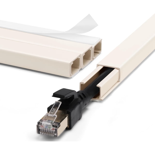 Cord Hider Wall for One Cord in Cord Covers for Wires on Wall Easy Install Cable Cover Wall Cable Raceway Hide Cords Cable Hider Cord Management Wall x Lin W.in H.in
