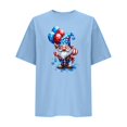 thumbnail image 6 of Levmjia Women's 4th of July Cross American Flag T-Shirt Patriotic Christian USA Summer Crewneck Short Sleeve Graphic Tee, 6 of 8