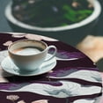 thumbnail image 3 of Ambesonne Vintage Fitted Round Tablecloth, Floral Wild Boho Flowers, 56"- 60" Diameter, Dark Maroon and Pale Salmon, 3 of 5