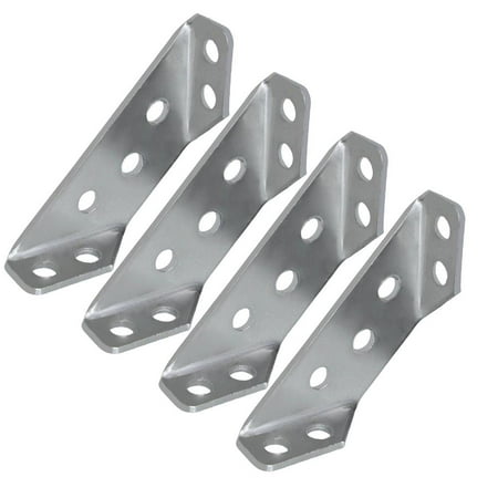 

Ksruee Universal Furniture Corner Connector 4Pcs Trapeziform Corner Bracket with Screw 2.71x0.5in Metal Trapezoidal Angle Brackets Stainless Steel Structural Support for Chairs Bookshelves kindness
