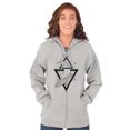 thumbnail image 3 of Triangle Whale Symbolic Spirit Animal Zip Up Hoodie Men's Women's Brisco Brands S, 3 of 6