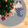 thumbnail image 5 of FMSHPON American Flag Tree Skirt Independence Day Xmas Christmas Tree Skirt Stand Mat for Holiday Party Decoration Indoor Outdoor 48 inches, 5 of 6