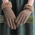 thumbnail image 2 of qolati Knit Gloves for Women Winter Faux Fur Warm Driving Gloves Soft Touchscreen Texting Gloves Windproof Gloves Cold Weather Gift Thermal Elastic Mittens, 2 of 2