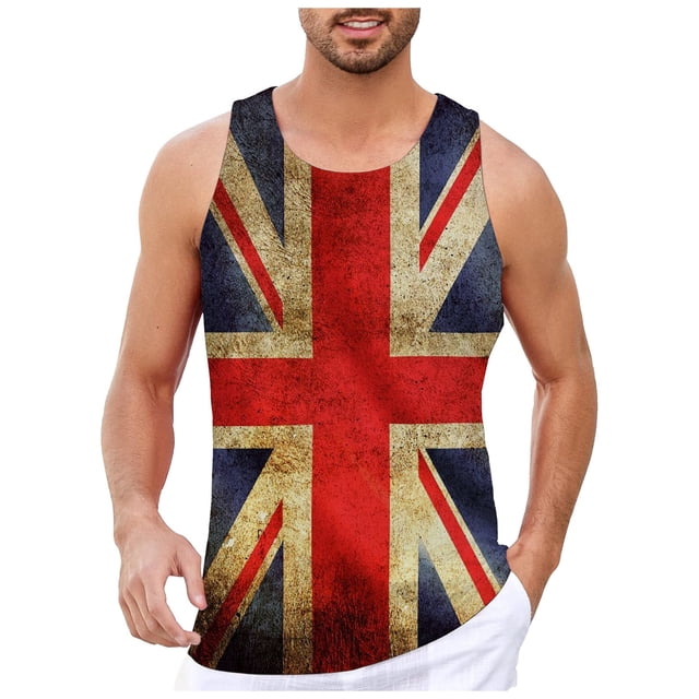 adviicd Camisole Homme Chemise Sans Manches Décontractée Été Débardeur Chemises de Plage Sans Manches Rouge,2TG