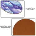 thumbnail image 5 of Cloud 6Pcs Round Microfiber Leather Car Coasters, 11x11 cm/4.3x4.3 in, Cup Holder Coasters for Car, Drink Absorbent Car Coasters, Slip Car Coaster Set, 5 of 6