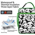 thumbnail image 2 of Panda Lovers Insulated Lunch Bag Box Women Reusable Lunch Tote Bag with Front Pocket Portable Lunch Bag Work Hiking, 2 of 5
