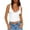 P White, variant on Womens V-Neck Crop Tank Top Slim Fit Solid Sleeveless Summer Cami Vest Top Basic Layering Shell Tee Top S