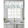 thumbnail image 4 of Blue Hydrangea Valances for Windows Country Eucalyptus Leaf Floral Rod Pocket Curtains Valance Short Window Treatment Drapes for Living Room, Bedroom Bathroom 60"&nbsp;W x 14" L, 4 of 5