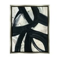 thumbnail image 4 of Stupell Industries Dynamic Modern Black Paint Strokes Bold Abstract Painting Luster Gray Floating Framed Canvas Print Wall Art, Design by Susan Jill, 4 of 5