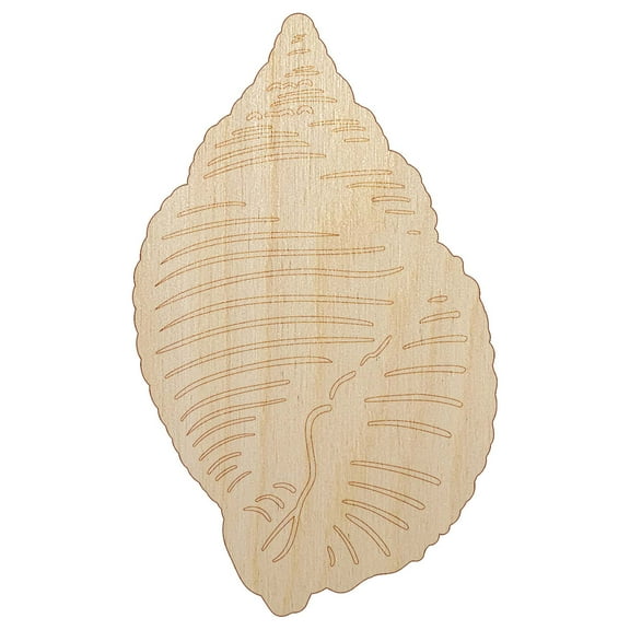 Nutmeg Shell Seashell Beach Wood Shape Unfinished Piece Cutout Craft DIY Projects - 4.70 Inch Size - 1/8 Inch Thick
