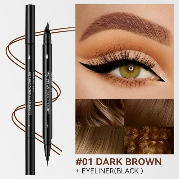 Hair-Like Eyebrow Pencil, Waterproof Faux Brow, 2-in-1 Eyebrow Pen with 2 Tip Microblading Eyebrow Pencil and Ultra-Precise Brow Pencil, Eyebrow Pencils for Women, Natural Hair-Like Brows