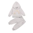 thumbnail image 1 of FAROOT Babies Clothes Set Rainbow Pattern Pullover and Elastic Waist Pants, 1 of 7