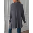 thumbnail image 5 of Gustave Open Front Draped Cardigan for Women Casual Long Sleeve Duster Cardigans Lightweight Solid Sweater Outwear "Gray, 2XL", 5 of 6
