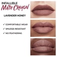 thumbnail image 4 of Lápiz labial en crayón L'Oréal Paris Infallible Matte Lavender Honey, 4 of 7