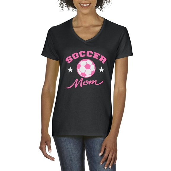 IWPF - Women's T-Shirt V-Neck Short Sleeve - Soccer Mom