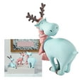 thumbnail image 3 of Moderno ciervo estatua resina sentado alces de pie escultura animal decoración Azul 1 Sunnimix Escultura de estatuilla de ciervo, 3 of 6