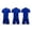 B Blue, variant on Paiwinds Boys Soccer Jersey Set Solid Color V Neck Short Sleeve Top And Shorts For Campus Sports Game Training