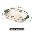 thumbnail image 3 of Qeeadeea Ceramic Baking Dishes For Oven, set of 2, 0.6 Quart Lasagna Pan Deep, Vintage Ceramic Bakeware, Baking Pan-green-22x14x4cm, 3 of 8