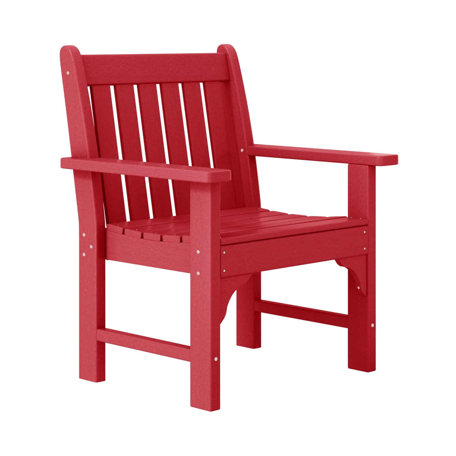 WestinTrends Malibu Outdoor Patio HDPE Adirondack Dining Arm Chair, Red